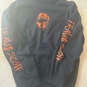 Travis Scott Black and Orange Men's Hoodie